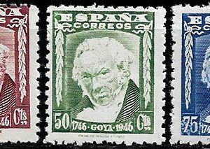 Sello Primer Centenario 1005/07 (**). Goya