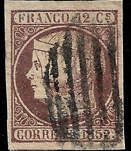 Sello Primer Centenario  0013 (o). Isabel II LUJO
