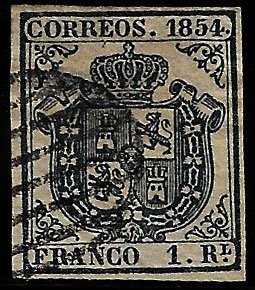 Sello Primer Centenario  0034 (o). Escudo de España