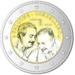 Moneda 2 euros de Italia 2022 Jueces Falcone y Borsellino