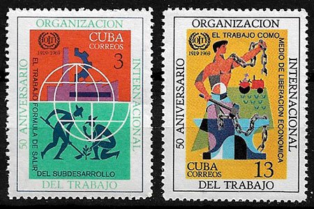Serie sellos Cuba republica 1282-3 (**)