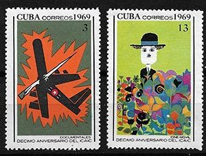 Serie sellos Cuba republica 1301-4 (*)