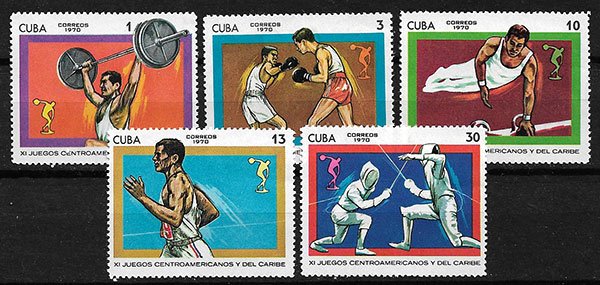 Serie sellos Cuba republica 1372-76 (**)