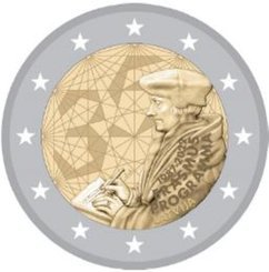 Moneda 2 euros de Letonia 2022 Tema común Programa Erasmus