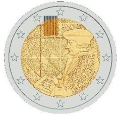 Moneda 2 euros de Luxemburgo 2022 Tema común Programa Erasmus
