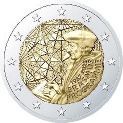 Moneda 2 euros de Italia 2022 Programa Erasmus
