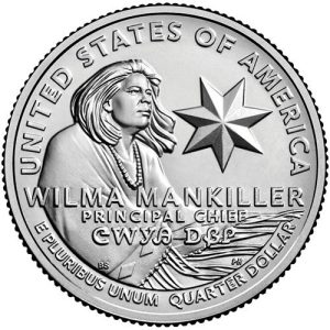 Moneda de EE.UU. cuarto dolar 2022 WILMA MANKILLER D