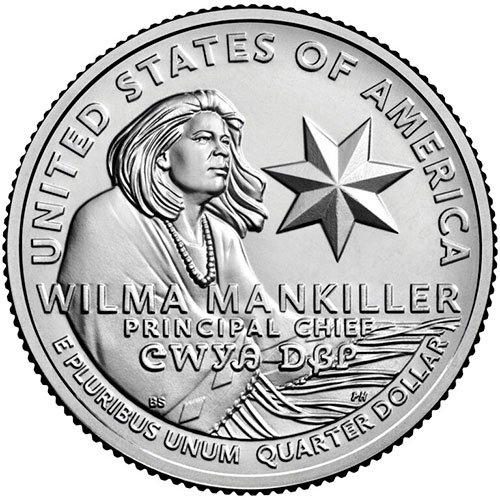 Moneda de EE.UU. cuarto dolar 2022 WILMA MANKILLER P