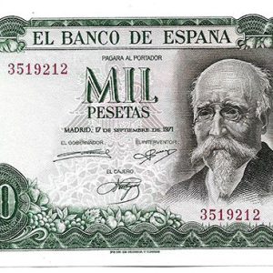 Billete Estado Español 1000 pesetas SIN SERIE Madrid 1971 SC-