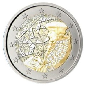 Moneda 2 euros de Irlanda 2022 Tema común Programa Erasmus