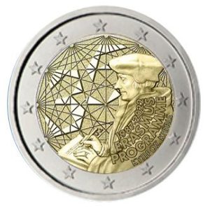 Moneda 2 euros de Chipre 2022 Tema común Programa Erasmus
