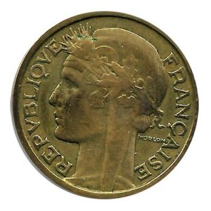 Moneda 001 Franco Francia 1938 MBC