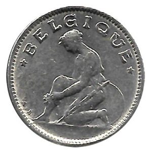 Moneda Bélgica 001 Franco 1923 MBC Belgique
