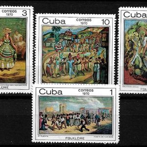 Serie sellos Cuba republica 1444-7 (**)