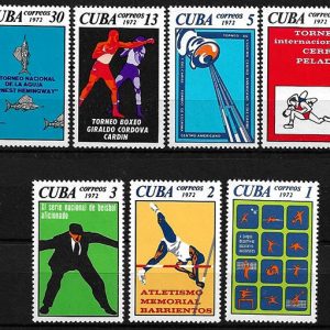 Serie sellos Cuba republica 1633-9 (*)