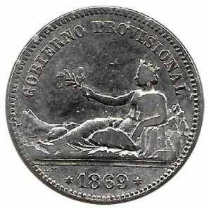 Moneda Gobierno Provisional 01 peseta 1869 (SNM) .MBC