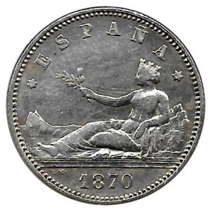 Moneda Gobierno Provisional 01 peseta 1870*18.70 (SNM).MBC