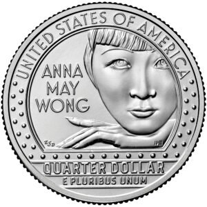 Moneda de EE.UU. cuarto dolar 2022 ANNA MAY WONG D