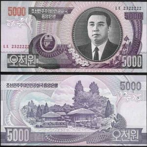 Billete Corea del Norte 5000 Won 2006 S/C