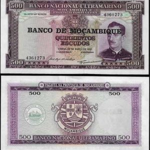 Billete Mozambique 00500 Escudos 1976 S/C
