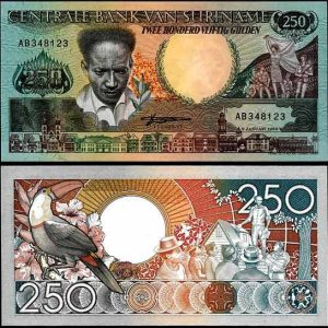 Billete Suriname 250 Gulden 1988 S/C