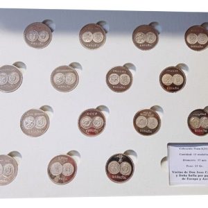 Colección 15 Medallas Plata Visitas Reyes Europa y Asia