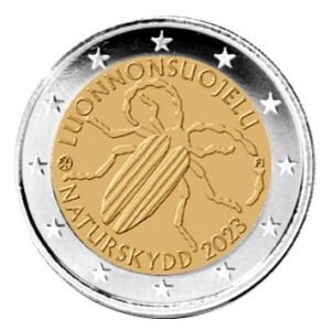 Moneda 2 euros de Finlandia 2023 Ley Naturaleza – Escarabajo