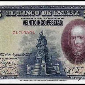 Billete Banco de España – Madrid 0025 pesetas 1928 MBC+
