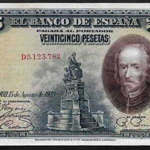 Billete Banco de España – Madrid 0025 pesetas 1928 S/C