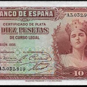 Billete Banco de España – Madrid 0010 pesetas 1935 S/C