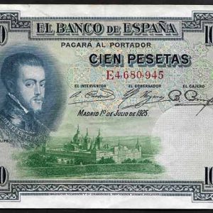 Billete Banco de España – Madrid 0100 pesetas 1925 MBC+