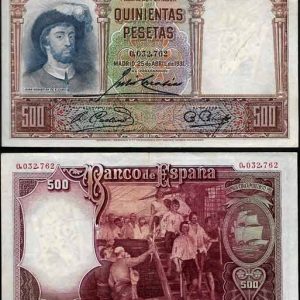 Billete Banco de España – Madrid 0500 pesetas 1931 MBC+