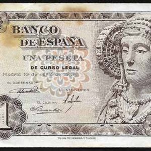 Billete Estado Español 0001 peseta Madrid 1948 EBC Manchas