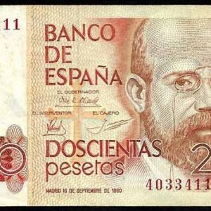 Billete Juan Carlos I 00200 pesetas Madrid 1980 Sin Serie MBC