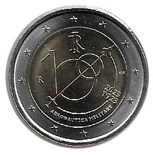 Moneda 2 euros de Italia 2023 Fuerza Aérea Italiana