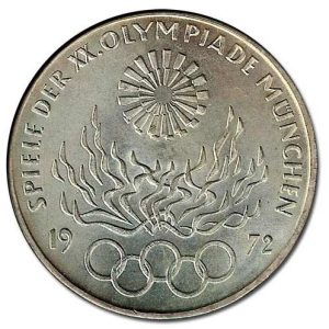 Moneda Alemania 010 Marcos. 1972 Llama Olímpica (F). SC