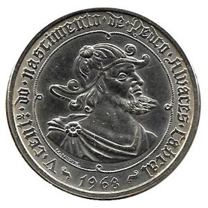 Moneda Portugal  050 escudos 1968 S/C. Ag. 0,650