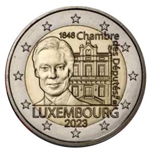 Moneda 2 euros de Luxemburgo 2023 Cámara de los Diputados