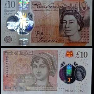 Billete Gran Bretaña 10 Libras 2016 EBC (Polimero)