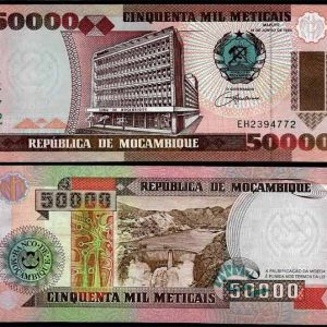 Billete Mozambique 50000 Meticais S/C. 1993
