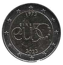 Moneda 2 euros de Irlanda 2023 50 Aniversario de la Unión Europea