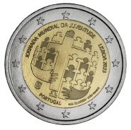Moneda 2 euros de Portugal 2023 Jornada Mundial Juventud JMJ