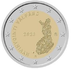 Moneda 2 euros de Finlandia 2023 Servicios Sociales