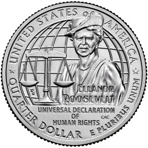 Moneda de EE.UU. cuarto dolar 2023 ELEANOR ROOSEVELT P