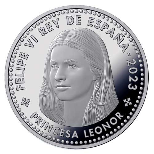Año 2023. Moneda 40€ Felipe VI - Leonor