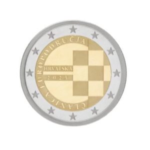 Moneda 2 euros de Croacia 2023 Miembro euro «COINCARD»