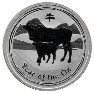 Moneda Australia 50 Cent. 2009. 1/2 Oz Ag.999 PROOF Buey
