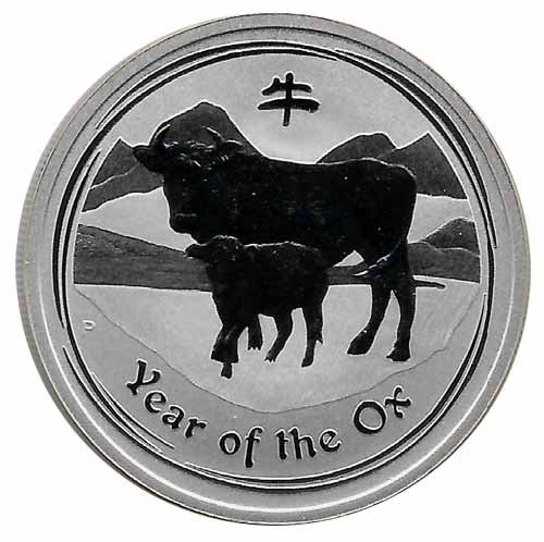 Moneda Australia 50 Cent. 2009. 1/2 Oz Ag.999 PROOF Buey
