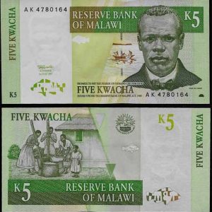 Billete Malawi 0005 Kwacha 1997 SC- P36