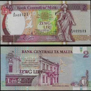 Billete Malta 2 Liras L 1967 (1994) S/C